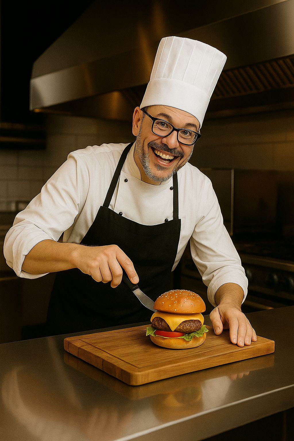 Chef com Hambúrguer